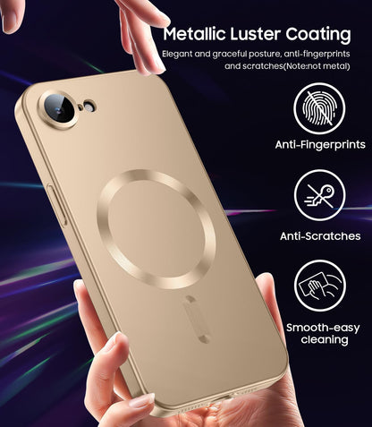 Coque iPhone 16e - Or - Housse arrière en silicone mat MagSafe