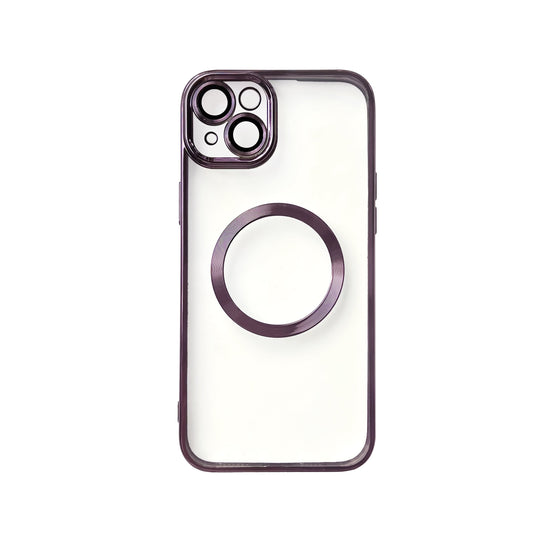 Apple iPhone 15 Case - Purple - Hybrid Silicone MagSafe Back Cover