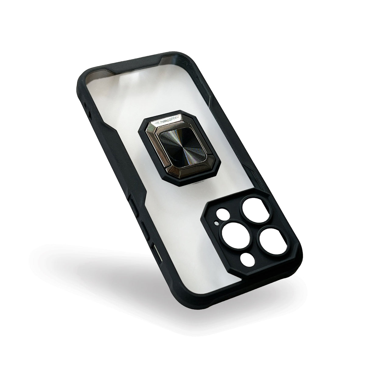 Apple iPhone 14 Pro Hoesje - Zwart - Ring Kickstand Back Cover