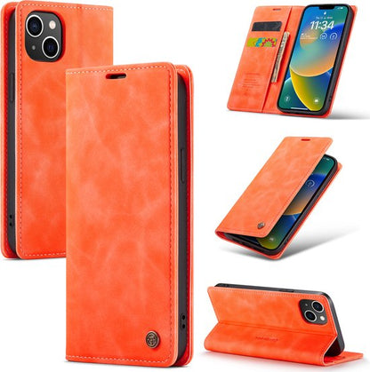 Apple iPhone 14 Plus Hoesje - Topaz Orange - Dunne Bookcase