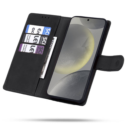 Samsung Galaxy S25 Plus Hoesje - Charcoal Gray - Echt Leren Bookcase