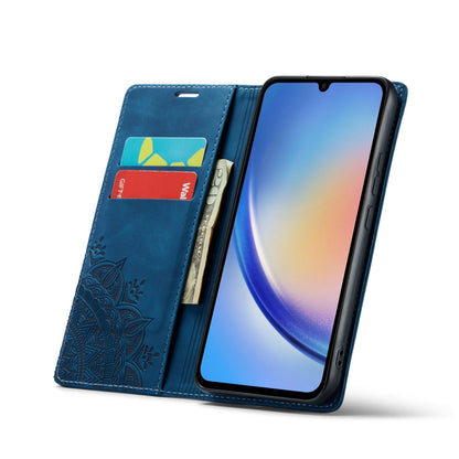 Samsung Galaxy A34 5G Hoesje - Navy Blue - Mandala Dunne Back Cover