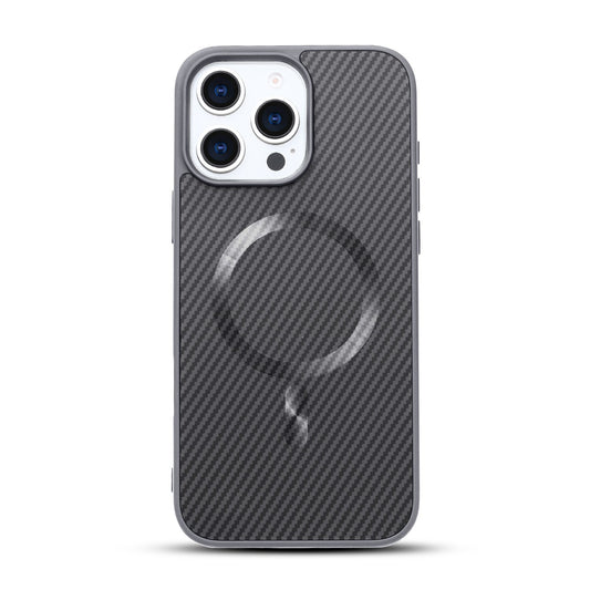 Apple iPhone 16 Pro Hoesje - Grijs - Carbon MagSafe Back Cover