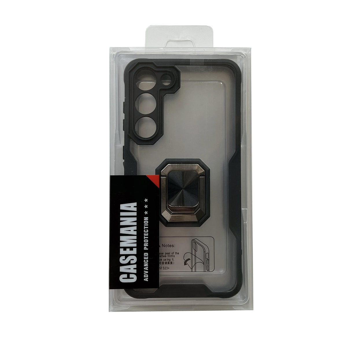 Samsung Galaxy A14 4G Hülle - Schwarz - Ring-Ständer Backcover