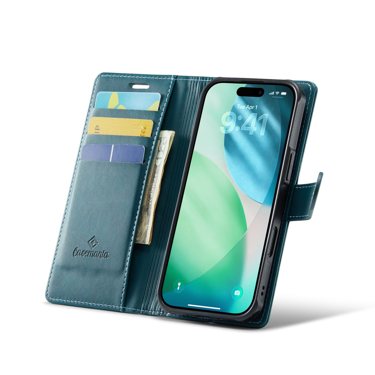 Apple iPhone Air Hoesje - Emerald Green - Luxe 2 in 1 MagSafe Bookcase