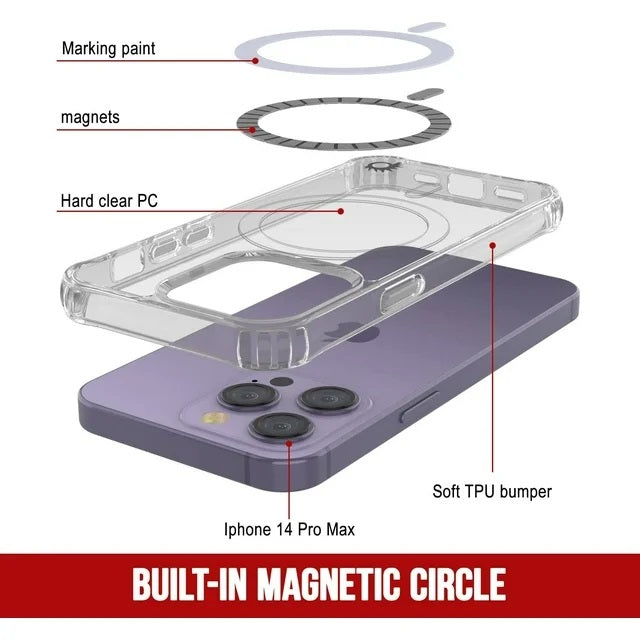 Apple iPhone 13 Pro Max Hoesje - Transparant - Anti-Shock MagSafe Back Cover