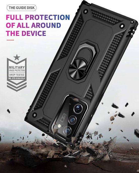 Samsung Galaxy Note20 Ultra Hoesje - Goud - Armor Kickstand Back Cover