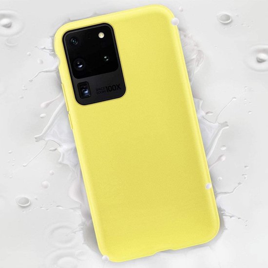 Samsung Galaxy S20 Ultra Hoesje - Geel - Siliconen Back Cover