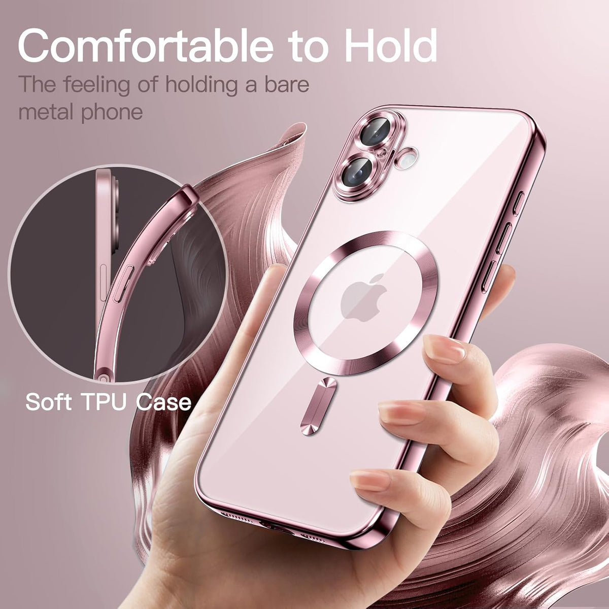 Apple iPhone 16 Hoesje - Roze - Siliconen MagSafe Back Cover