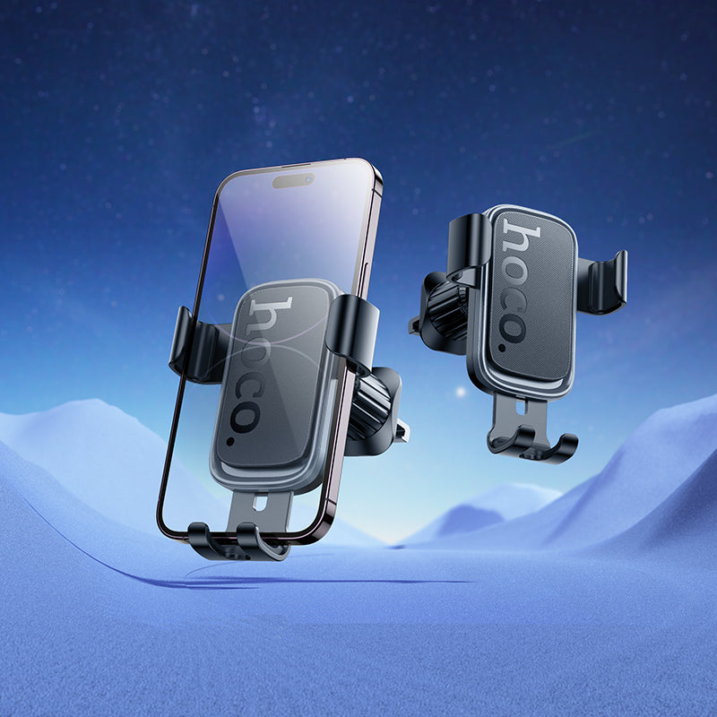 Hoco Car Phone Holder for Air Vent with Automatic Closing - Air Vent Clip Holder with Gravity Lock Technology