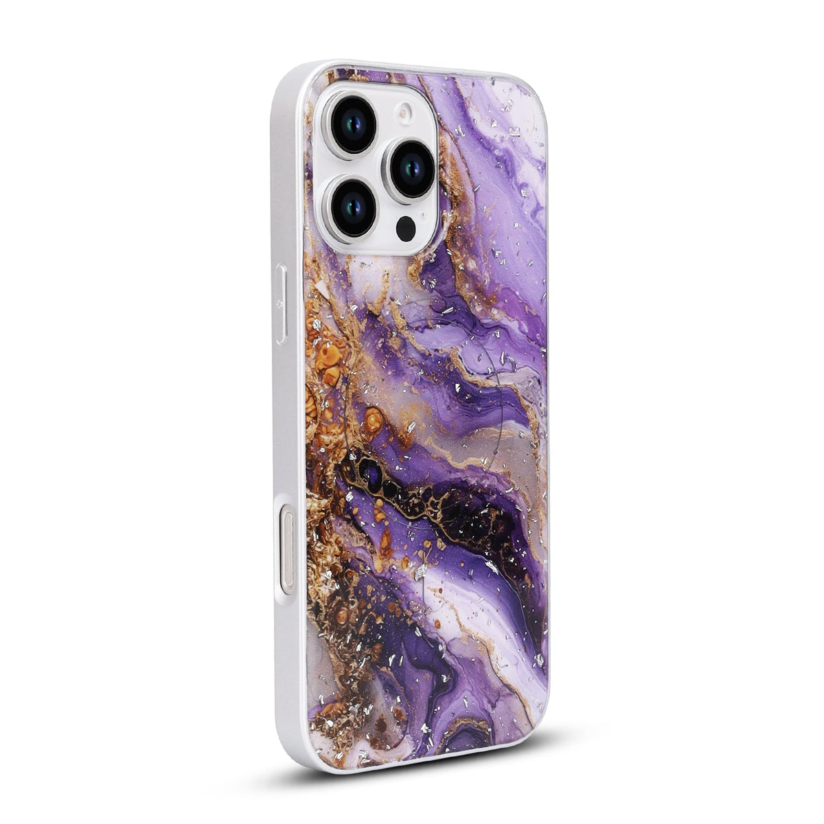 iPhone 16 Pro Max Hoesje - Paars - Marmer MagSafe Back Cover