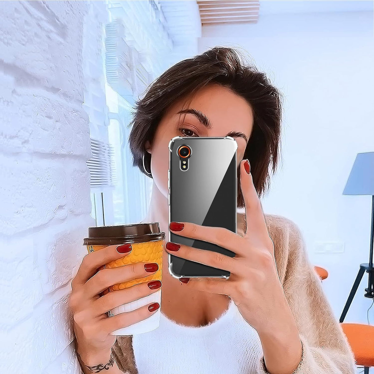 Samsung Galaxy XCover 7 Hoesje - Transparant - Anti-Shock Back Cover