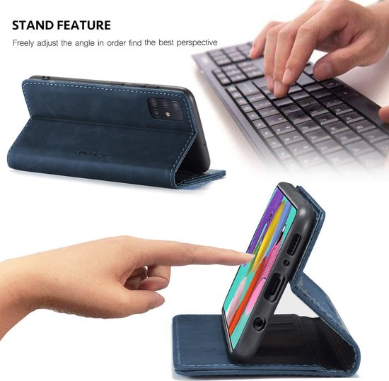 Samsung Galaxy A72 Hoesje - Navy Blue - Dunne Bookcase