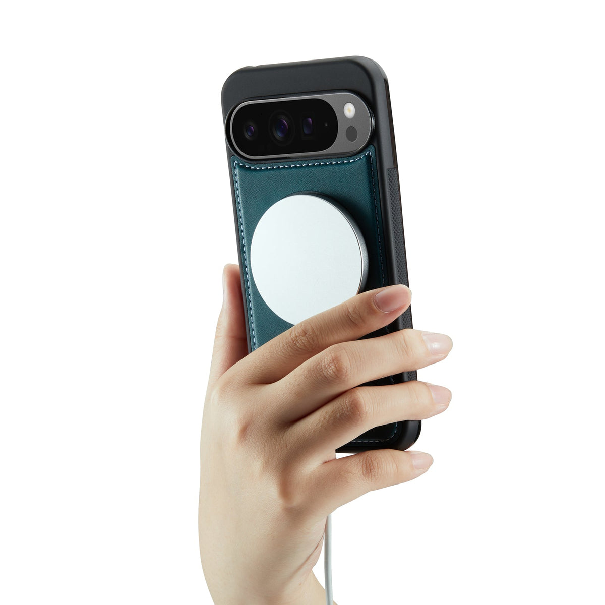 Google Pixel 10 Hoesje - Emerald Green - Luxe 2 in 1 MagSafe Bookcase