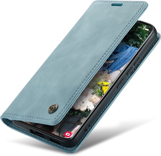 Samsung Galaxy S23 Hoesje - Aqua Blue - Dunne Bookcase