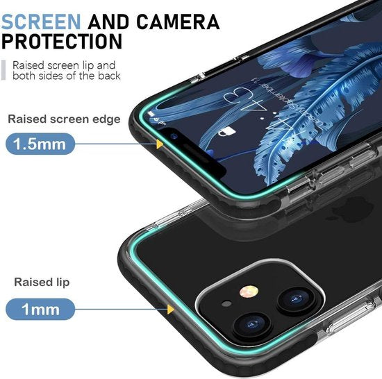 Apple iPhone 11 Hoesje - Zwart - Armor Anti-Shock Back Cover