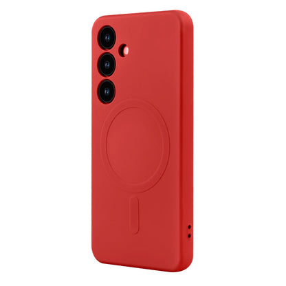 Samsung Galaxy S25 Plus Hülle - Rot - Liquid-Silikon-MagSafe-Backcover