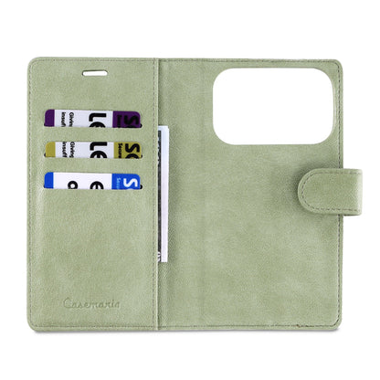 Apple iPhone 18 Pro Max Hoesje - Matcha Green - 2 in 1 Lederlook MagSafe Bookcase