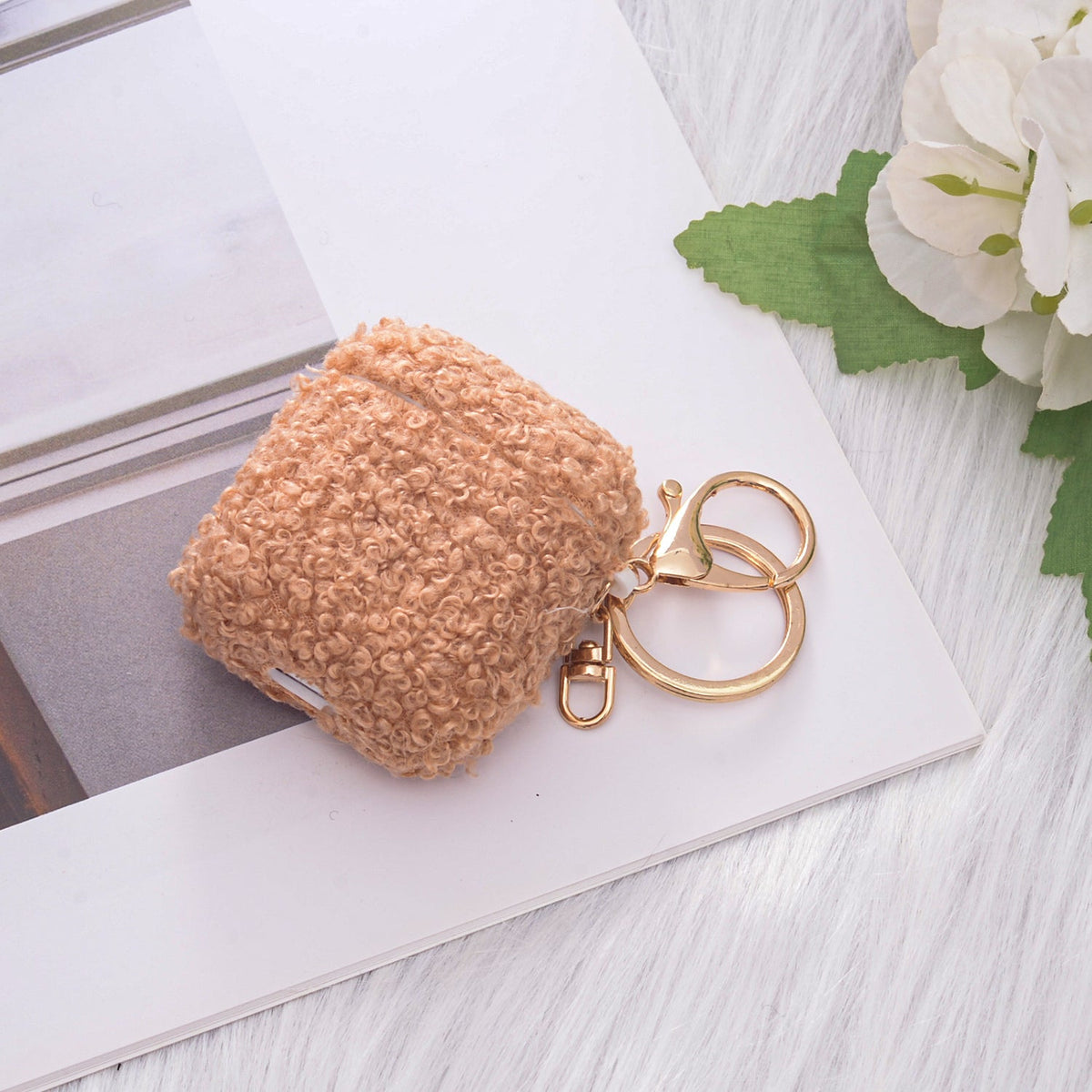 Apple AirPods 2 / 1 Hoesje - Teddy Furr - Bruin