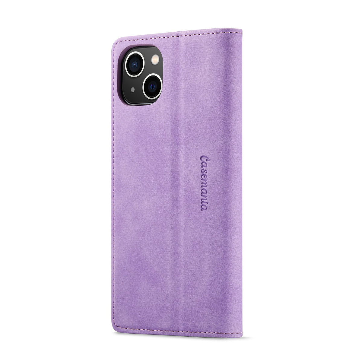 Apple iPhone 15 Hoesje - Bright Lila - Dunne Bookcase