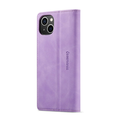 Apple iPhone 15 Hoesje - Bright Lila - Dunne Bookcase