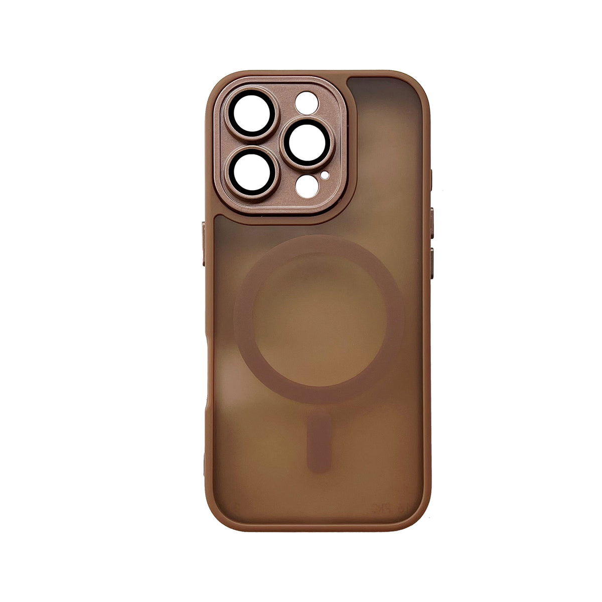 Apple iPhone 16 Pro Case - Brown - Matte Armour MagSafe Back Cover with Camera Protection