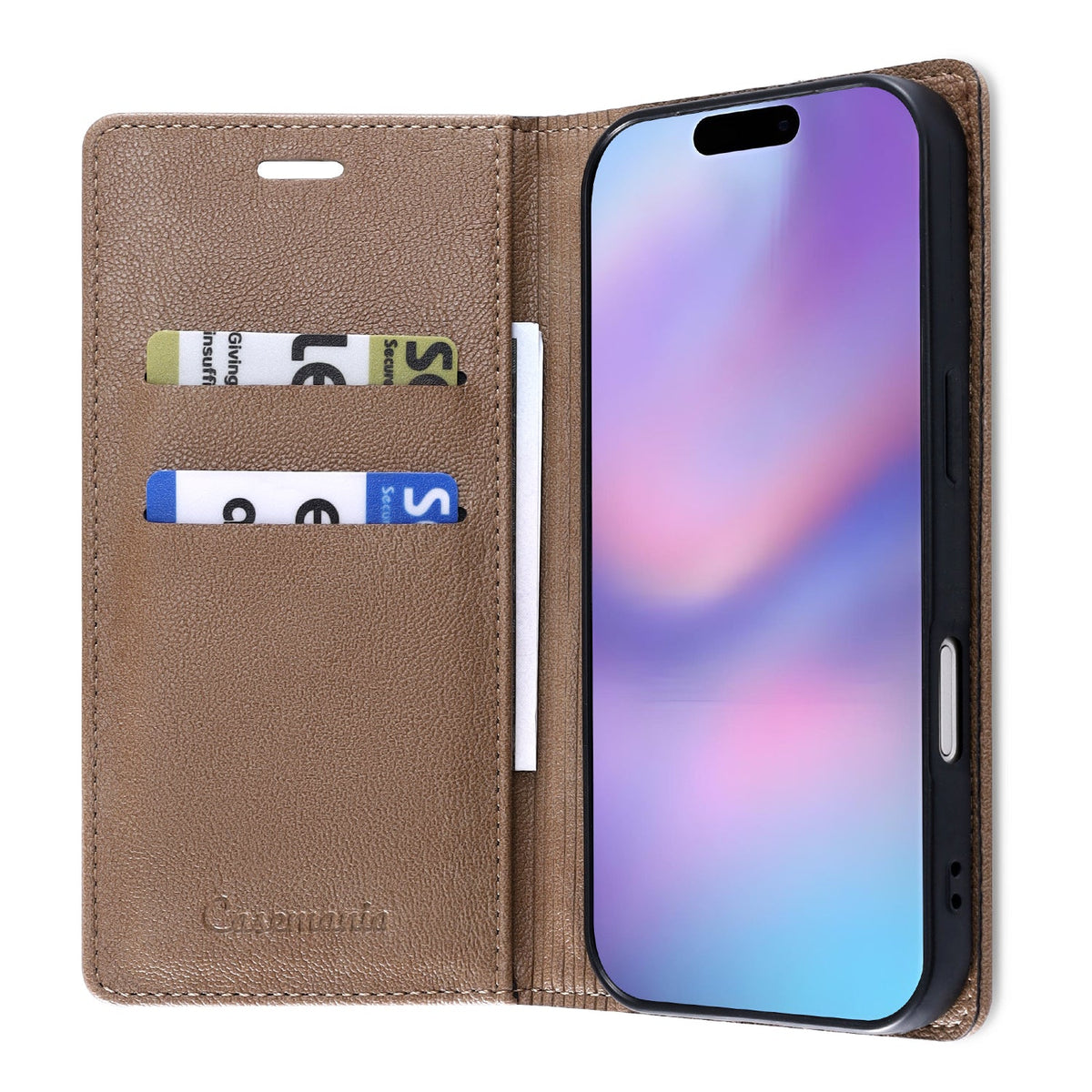 Apple iPhone 18 Pro Hoesje - Mocha Brown - Dunne Leather-look Back Cover
