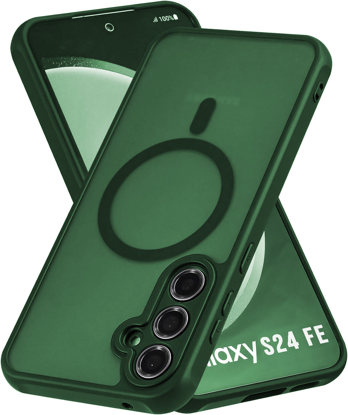 Samsung Galaxy S24 FE Hoesje - Groen - Matte Armor MagSafe Back Cover