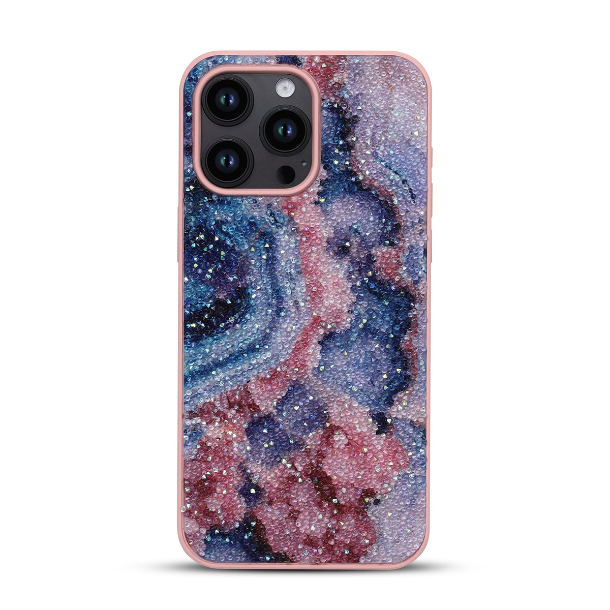 Apple iPhone 14 Pro Max Hoesje - Nova - Diamant Marmer Glitter Back Cover