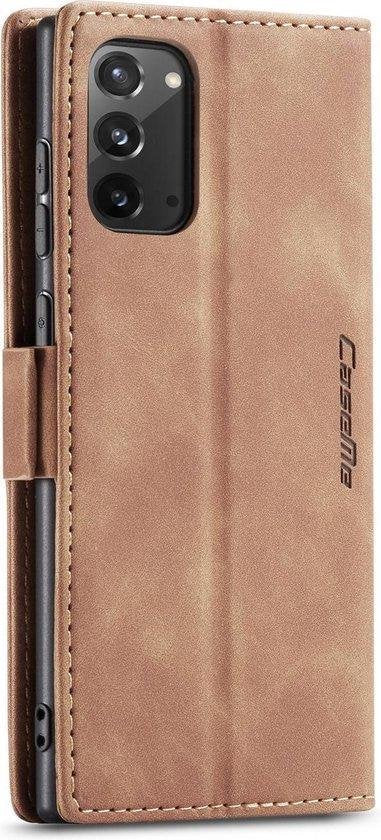 Samsung Galaxy Note20 Hoesje - Sienna Brown - Dunne Bookcase