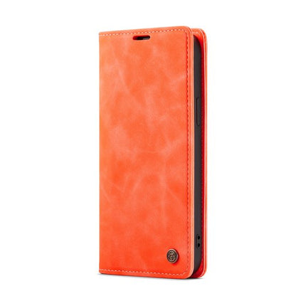 Apple iPhone 14 Hoesje - Topaz Orange - Dunne Bookcase