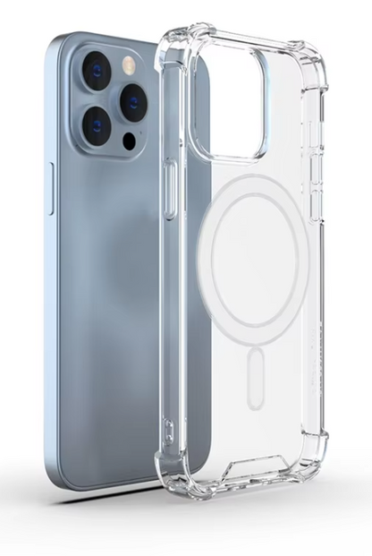 iPhone 16 Pro Max Hoesje - Transparant - Anti-Shock MagSafe Back Cover