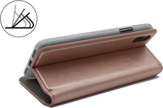 Samsung Galaxy A10 Hoesje - Rosegoud - Luxe Kunstlederen Portemonnee Bookcase