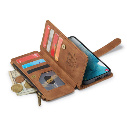 Samsung Galaxy S25 Plus Hoesje - Sienna Brown - Luxe Bookcase met Rits