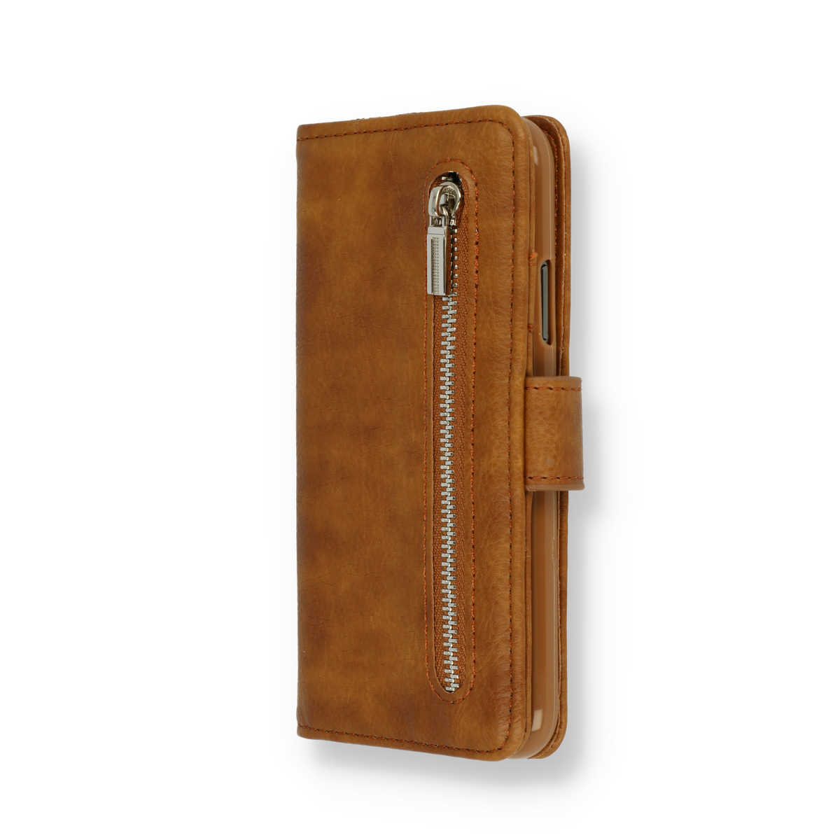 Apple iPhone 15 Pro Max Hoesje - Bruin - Luxe Bookcase met Rits