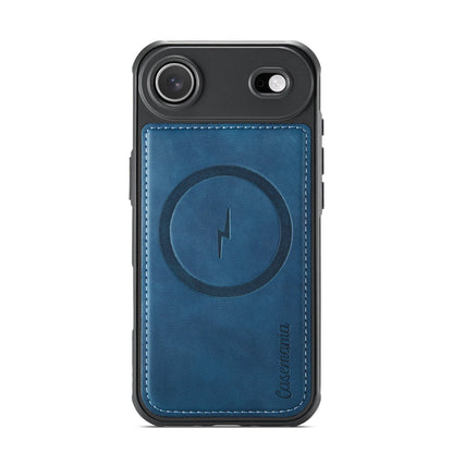 Apple iPhone Air Hülle - Navy Blue - Luxus-2-in-1-MagSafe-Klapphülle mit Kartenfach