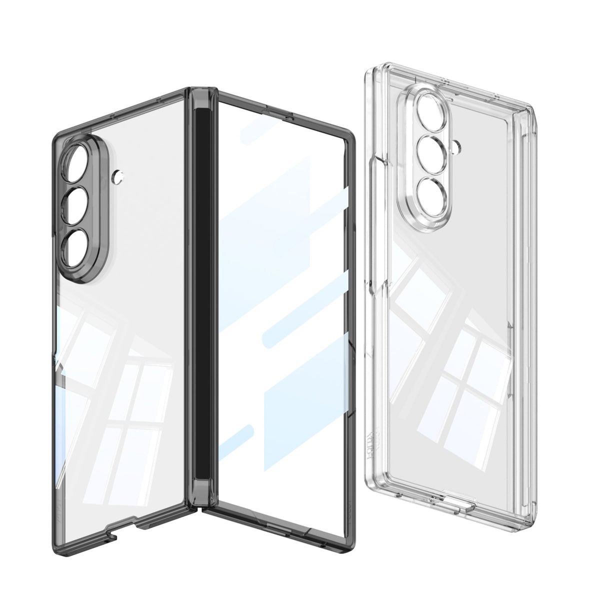 Samsung Galaxy Z Fold8 Ultra Hoesje - Transparant - 360 Graden Full Body Case met Ingebouwde Screenprotector