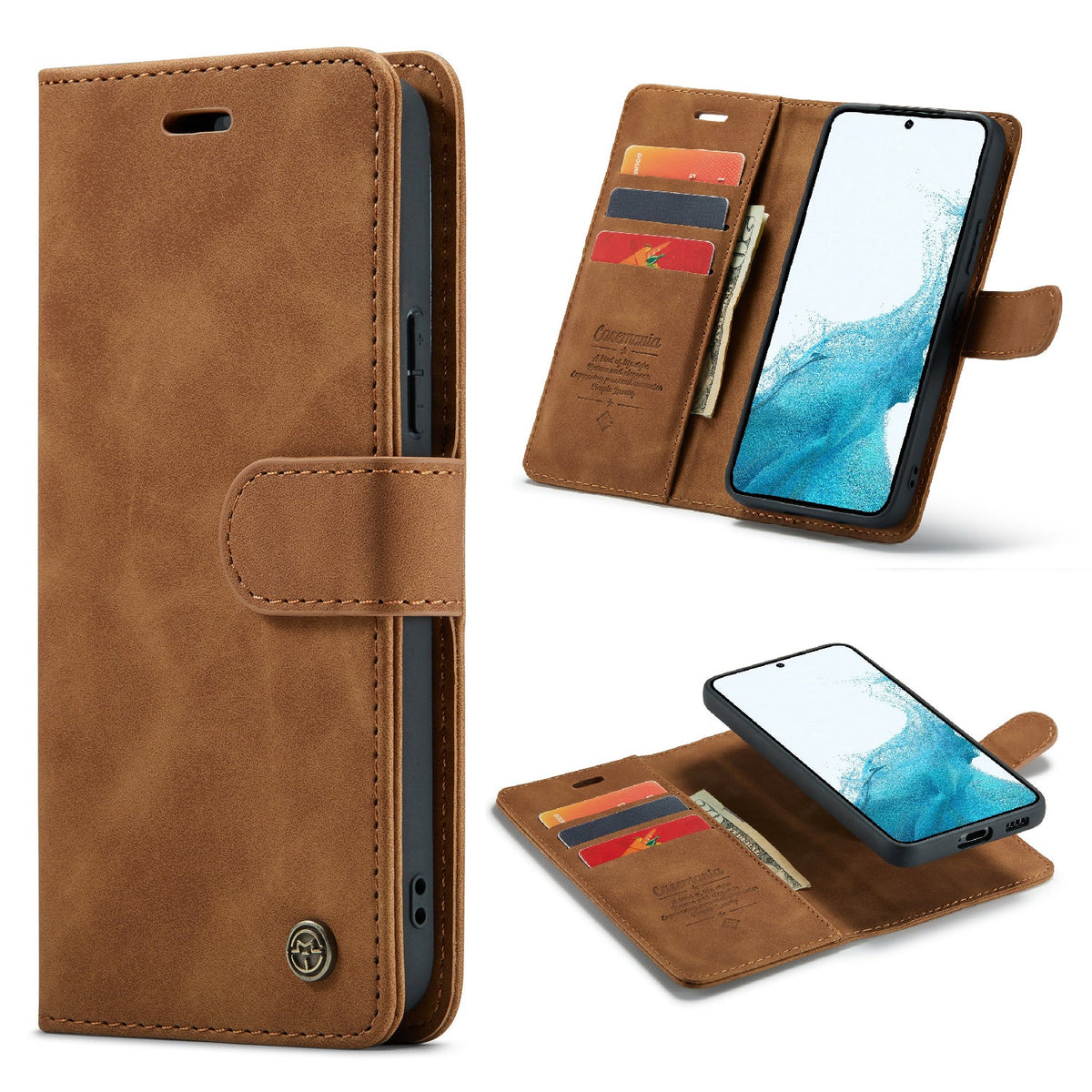 Samsung Galaxy S25 FE Hoesje - Sienna Brown - 2 in 1 Bookcase