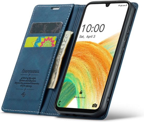 Samsung Galaxy XCover 6 Pro Hoesje - Navy Blue - Dunne Bookcase
