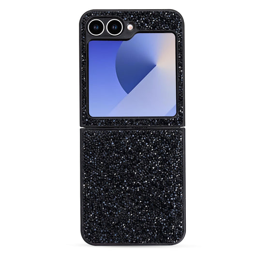 Samsung Galaxy Z Flip 6 Hülle - Schwarz - Diamant-Glitzer-Backcover