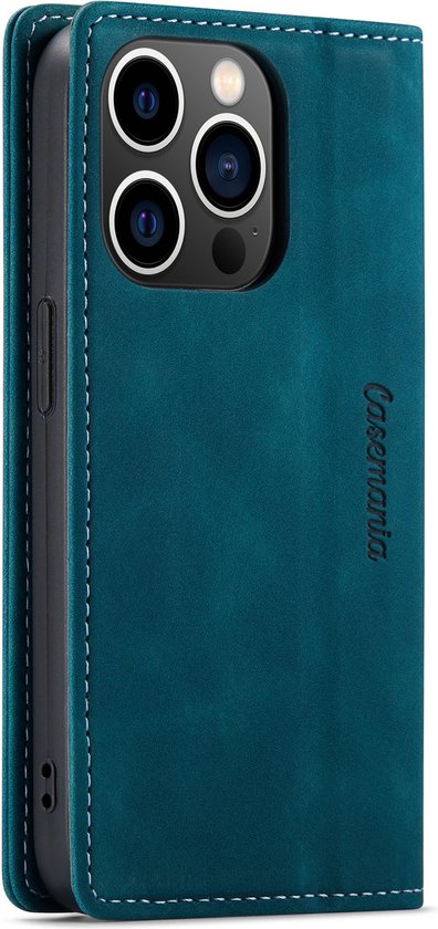 Apple iPhone 14 Pro Max Hoesje - Emerald Green - Dunne Bookcase