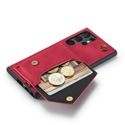 Samsung Galaxy S22 Ultra Hoesje - Royal Fuchsia - Luxe Back Cover met Telefoonkoord