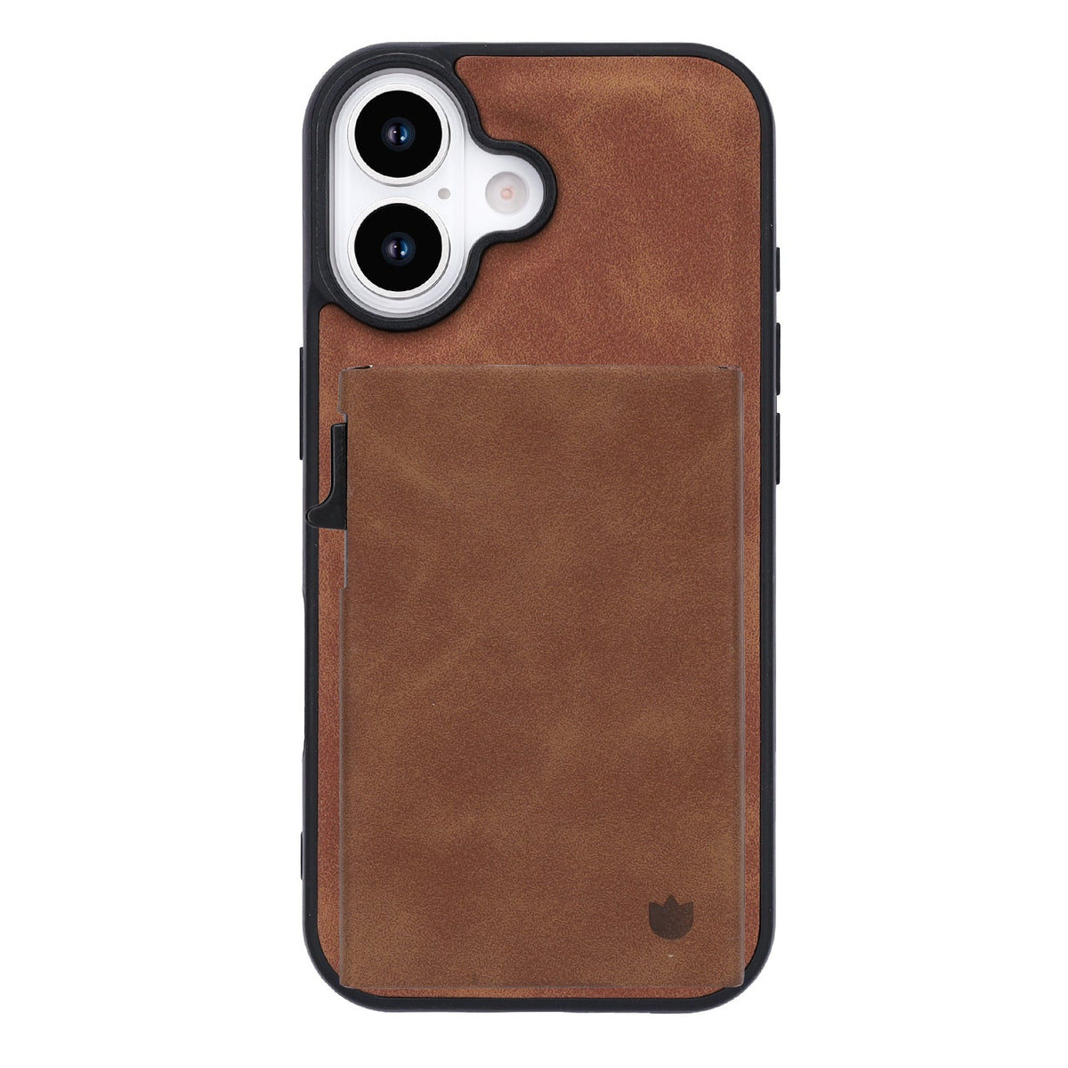 Apple iPhone 17 Hoesje - Sienna Brown - MagSafe Back Cover met Uitschuifbare Pasjeshouder