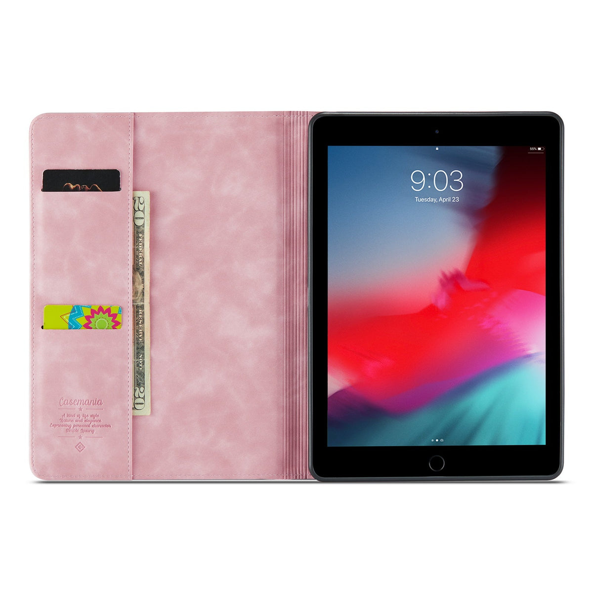 Apple iPad Air 5 10.9 (2022) Tablethoes - Pale Pink - Draaibare Bookcase