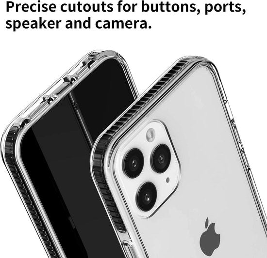 Apple iPhone 12 Pro Max Hoesje - Zwart - Anti-Shock Back Cover