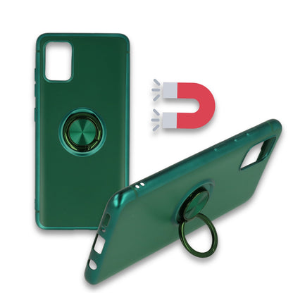 Samsung Galaxy S20 Ultra Case - Green - Silicone Ring Kickstand Back Cover