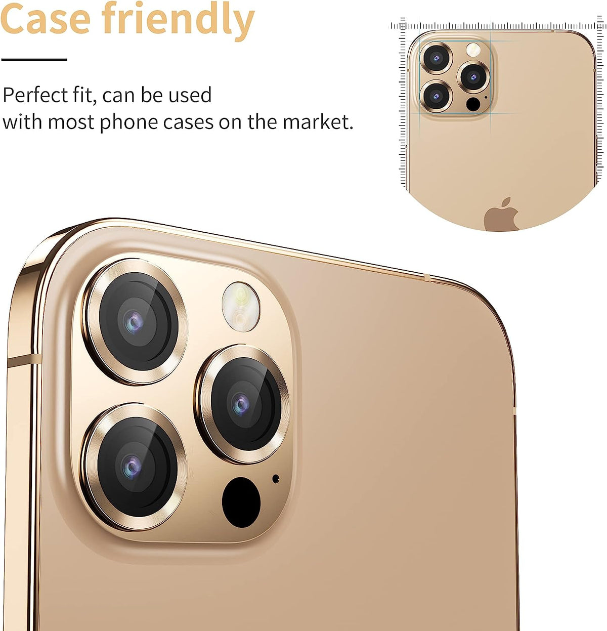 Apple iPhone 13 Pro Max Lens Protector - Goud - 1 Stuk