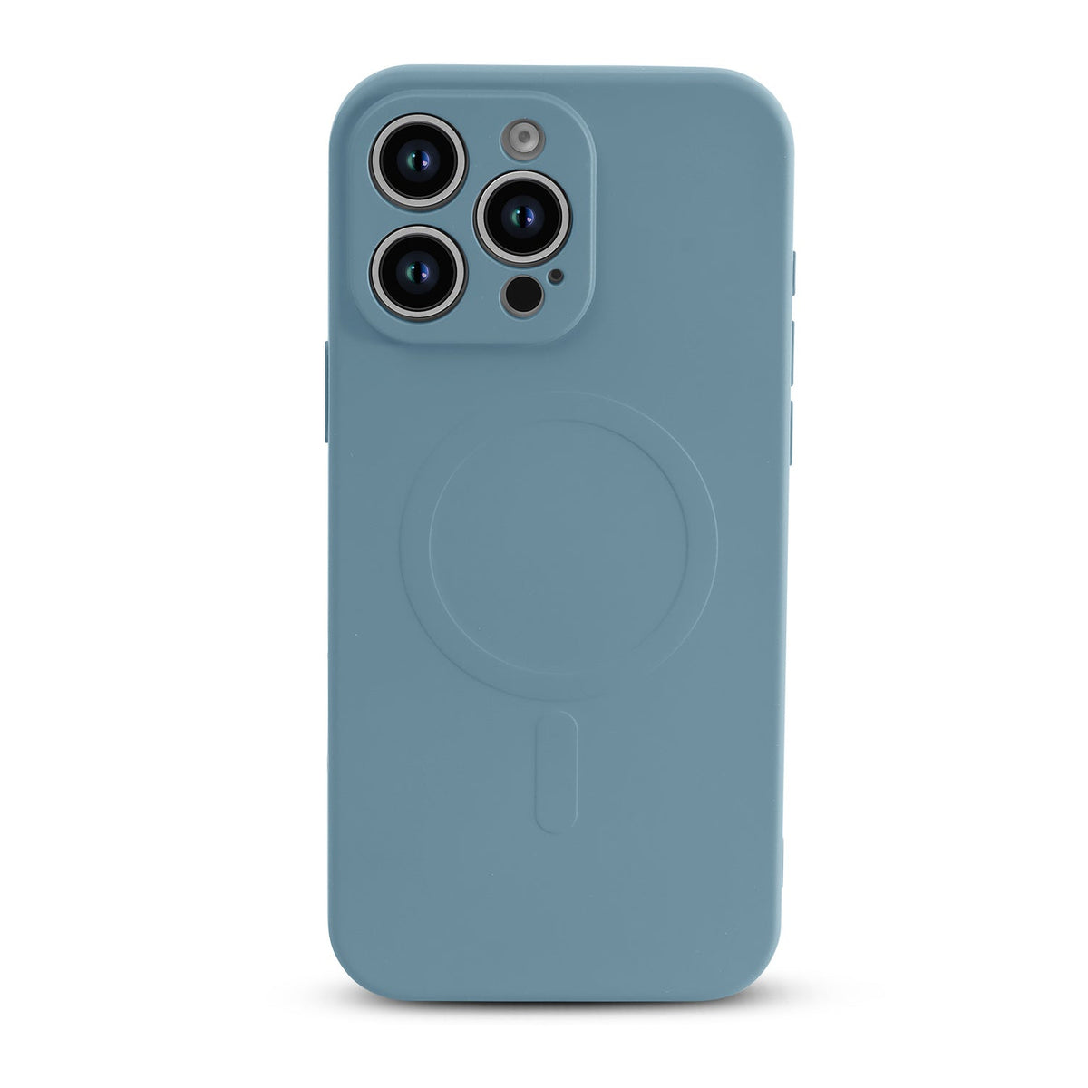 Apple iPhone 16 Pro Hoesje - Licht Blauw - Liquid Siliconen MagSafe Back Cover met Magneetring