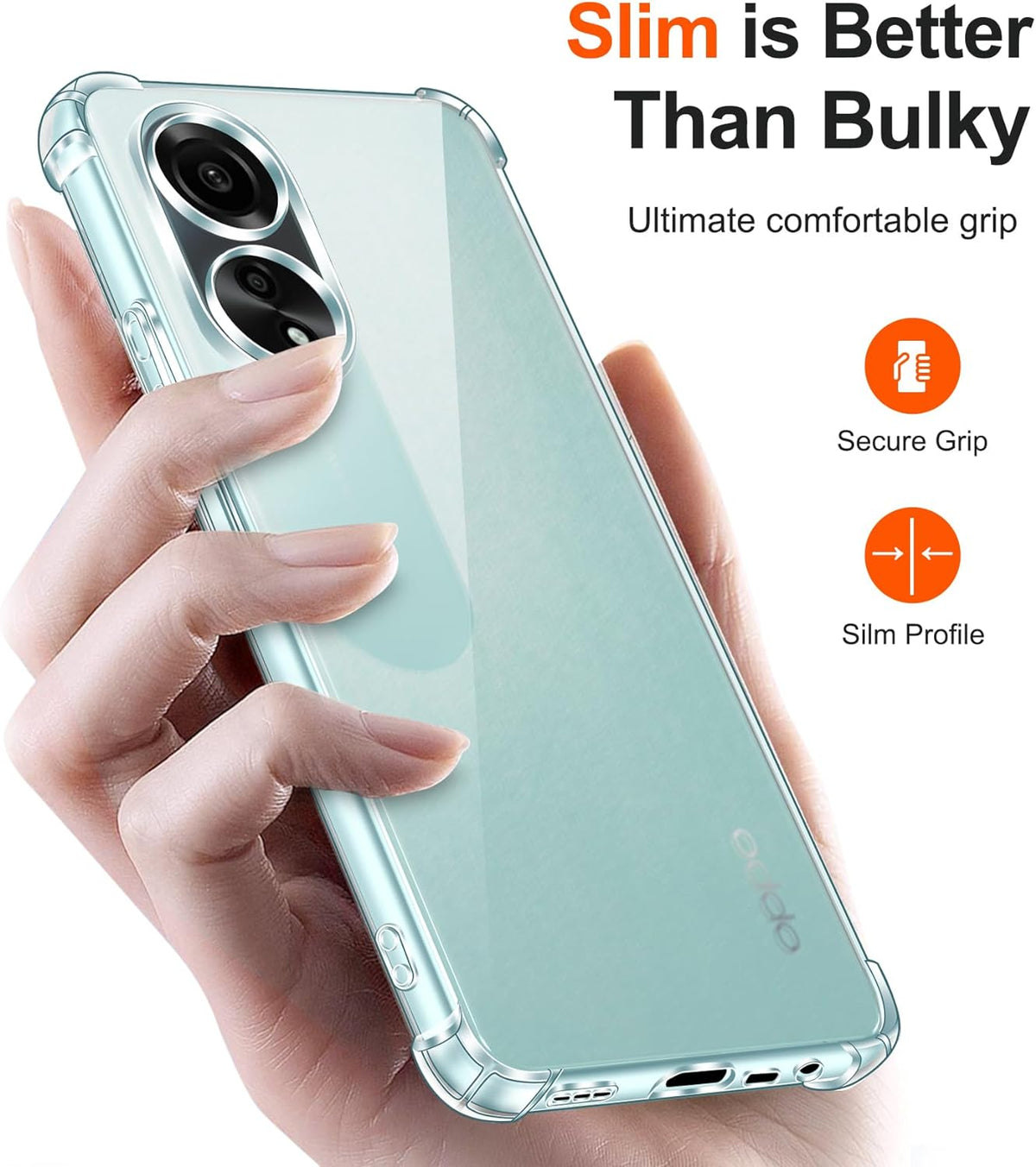 Oppo A58 4G Hoesje - Transparant - Anti-Shock Back Cover
