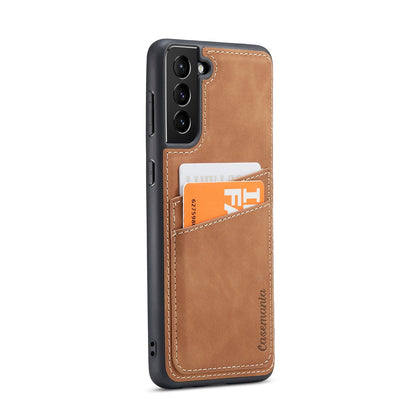 Samsung Galaxy S25 Plus Hoesje - Sienna Brown - Back Cover met Pasjeshouder
